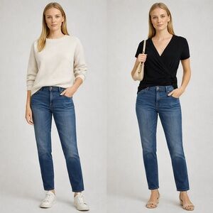 Denim Blue Straight Leg Women's Jeans